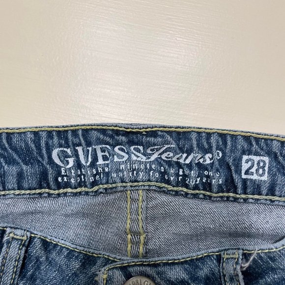 Vintage Guess Jeans Womens Low Rise Dark Wash Bootcut Size 28 90s y2k 2000s - Picture 4 of 4
